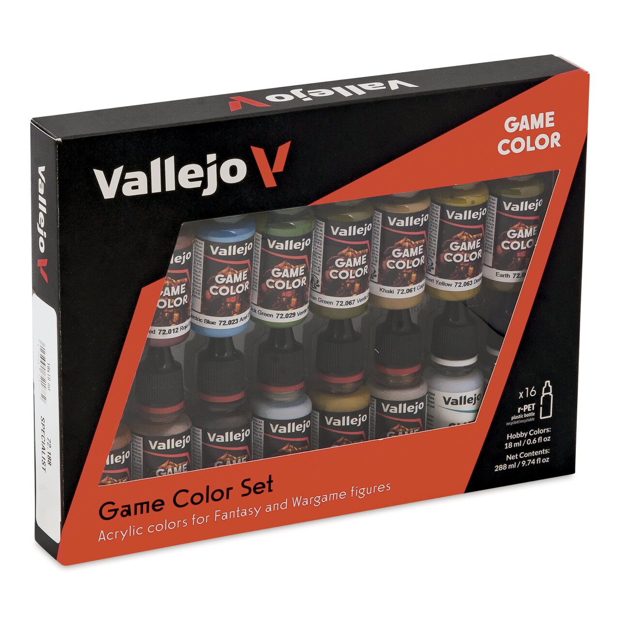 Vallejo Game Color Acrylic Paint - Set of 16, Specialty Colors, 18 ml